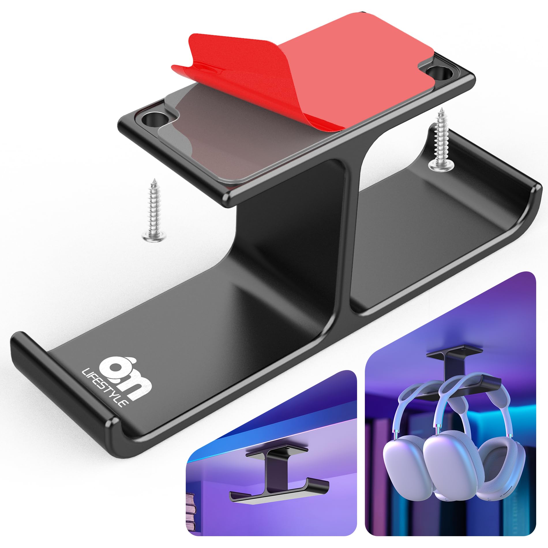 Under-Desk Headphone Hanger